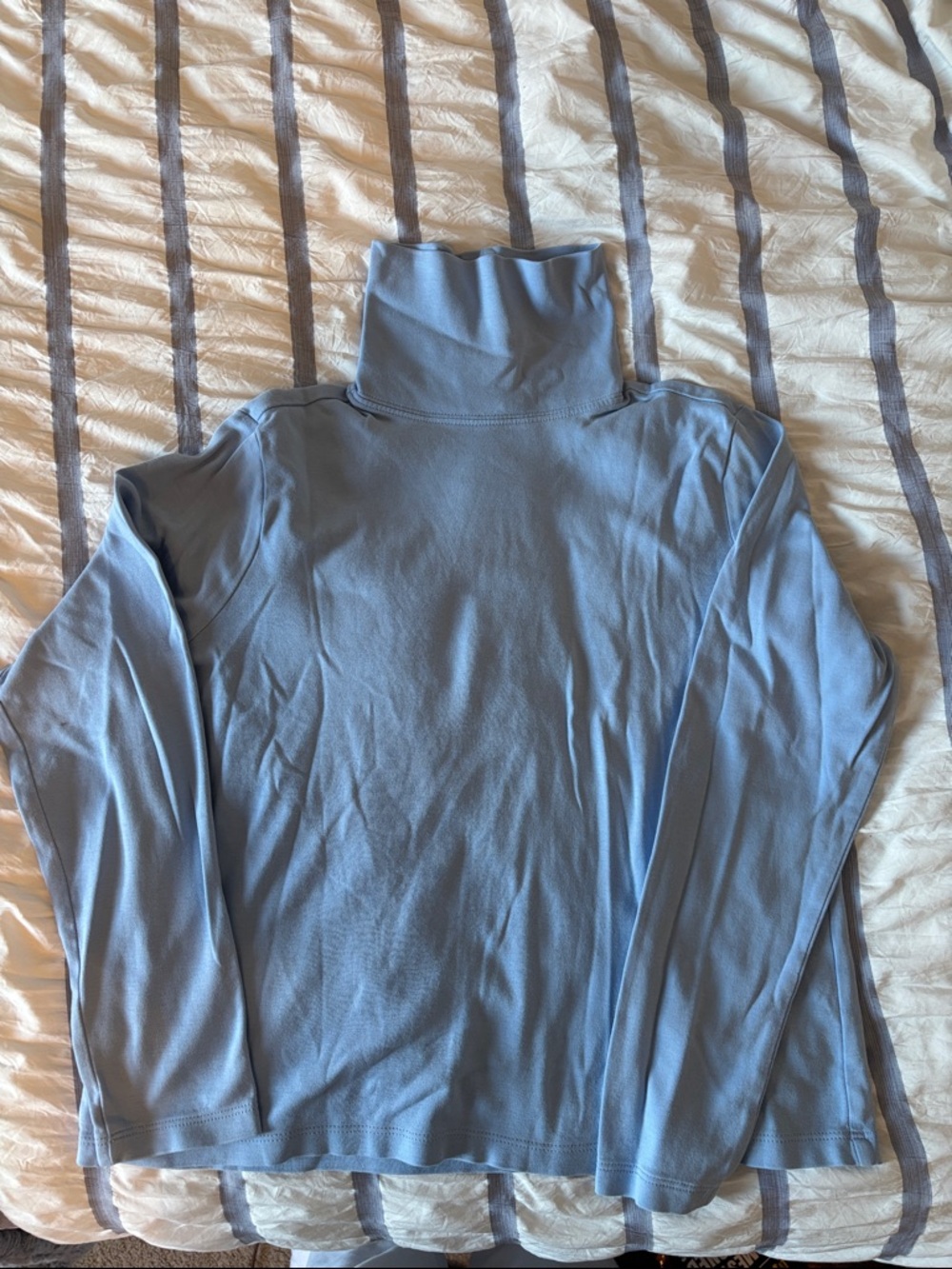 L.L. Bean Light Blue Turtleneck Long Sleeve
